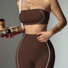 JYL Straplesslette Naked Backless Yoga Pants Set