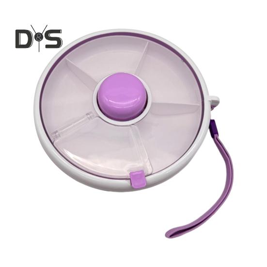 Rotierender Snackbehälter mit Deckel, Spinner-Bündel, tragbare Süßigkeitenbox für Kinder, Süßigkeitentisch, Melonenteller, versiegelte Snackbox für Zuhause, Büro, Schule, Picknick