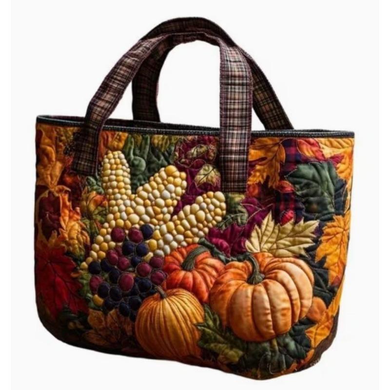 Handbag New Fashion Quilted Digital Printing Tote Bag Commuter Casual Cotton Bag Autumn and Winter Bag Multi-function Bag