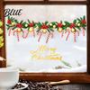 Versatile Home Party Decorations Merry Christmas Window Clings Cute Garland Stickers with Candy Canes Balls Berries Clings Decals for Glass,
