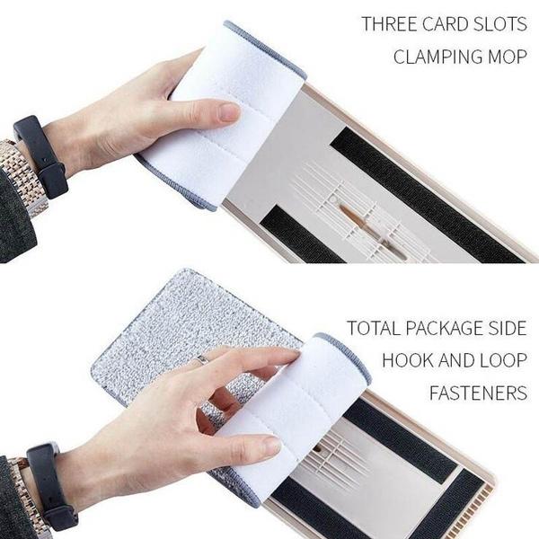 Nouveau seau de vadrouille à pression plate essorage main libre vadrouille en acier inoxydable auto-nettoyage humide et sec système de nettoyage de sol en microfibre