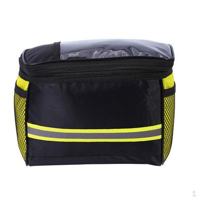 Handlebar Basket Bag Storage Pouch Cycling Reflective Strip