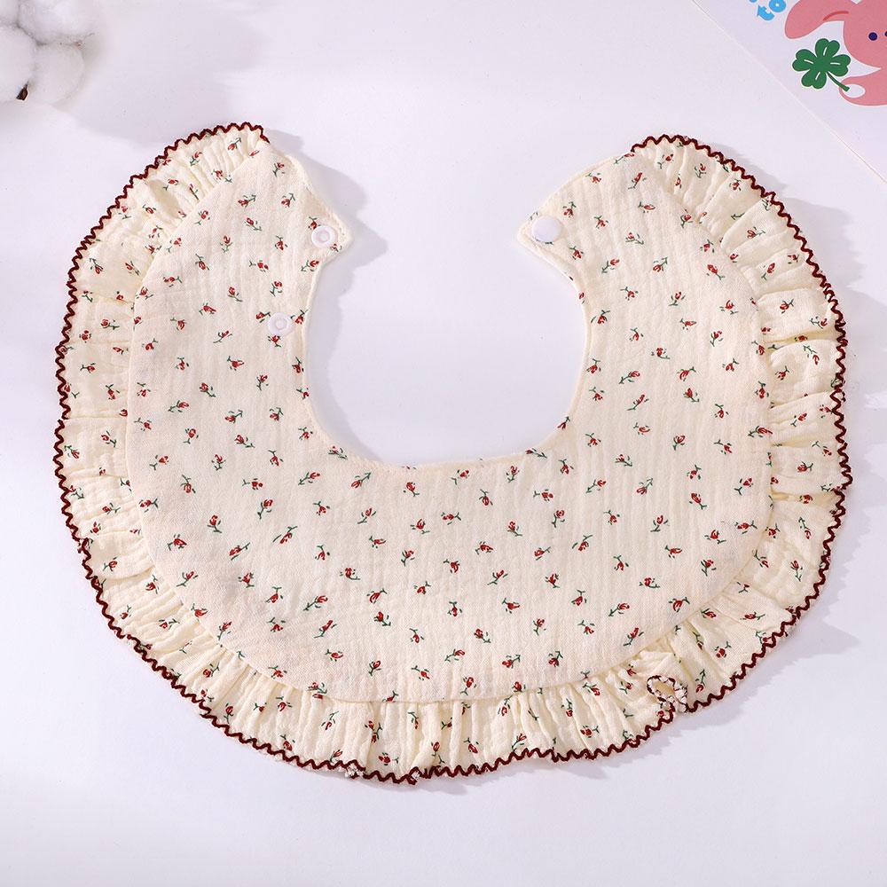 Ins Style Einfache Baumwoll-Baby-Lätzchen Neugeborenen-Druck Weiches Spucktuch Säugling Junge Mädchen Füttern Spucktuch Baby-Zubehör