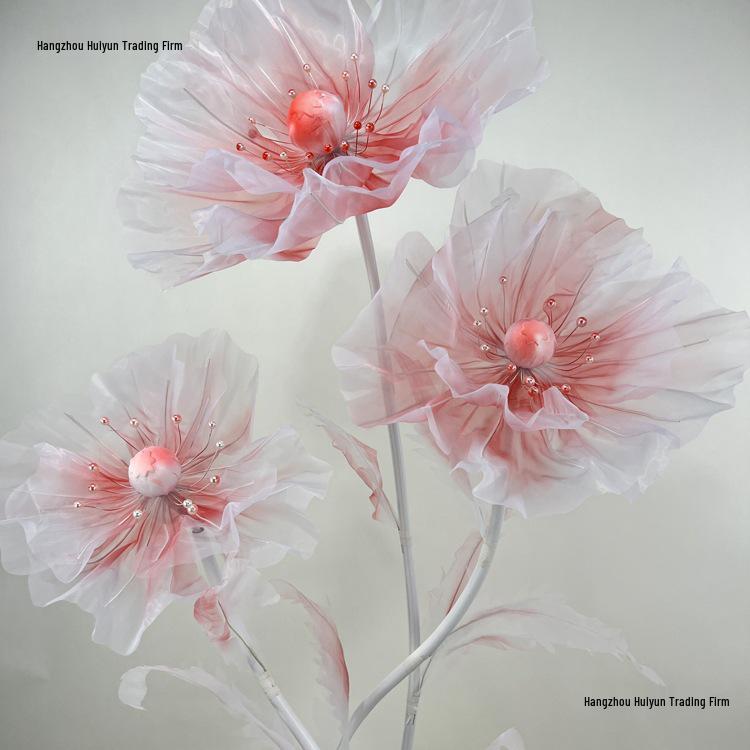 

Silk Floral Wedding Aisle Runner & Window Display Pink 3 Flowers