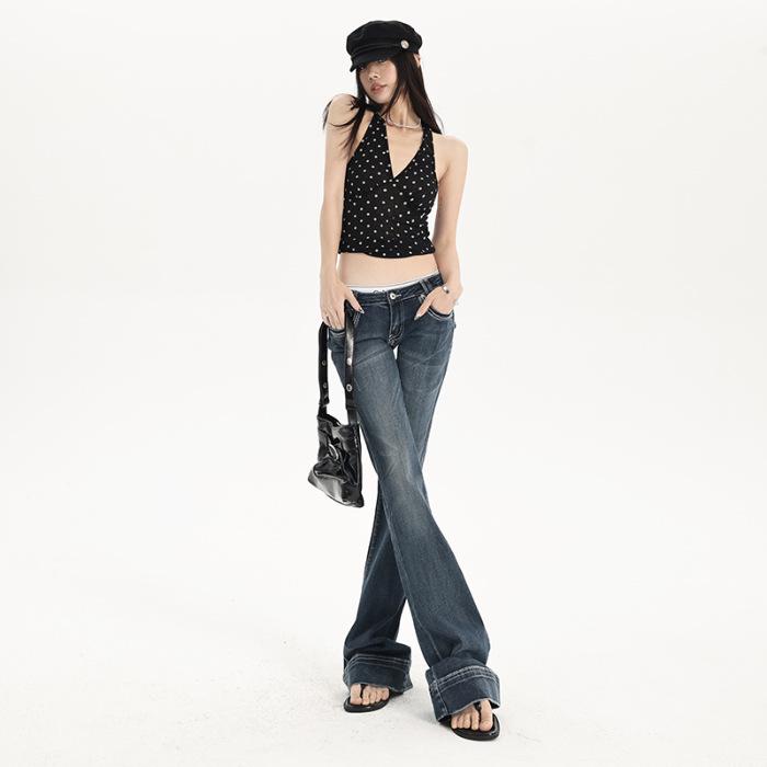 

Retro God Pants | Economic Revival Vibe | Fashion Bible Super Low-Rise American Style M
