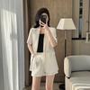 Women's Short Sleeve Suit Jacket & Shorts Set