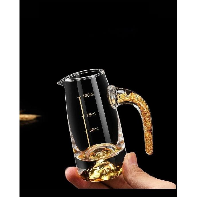 Crystal Liquor Spirits Shot Glasses Share Pot with Scale Wine Glasses Whiskey Glass Spirits Vodka Brandy Wine Dispenser