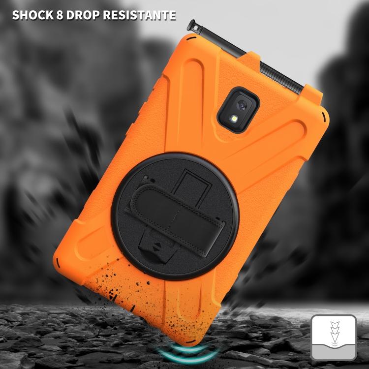 For Samsung Galaxy Tab Active 3 T570 / T575 8.0 Shockproof Colorful Silicone + PC Protective Case with Holder & Shoulder Strap & Hand Strap