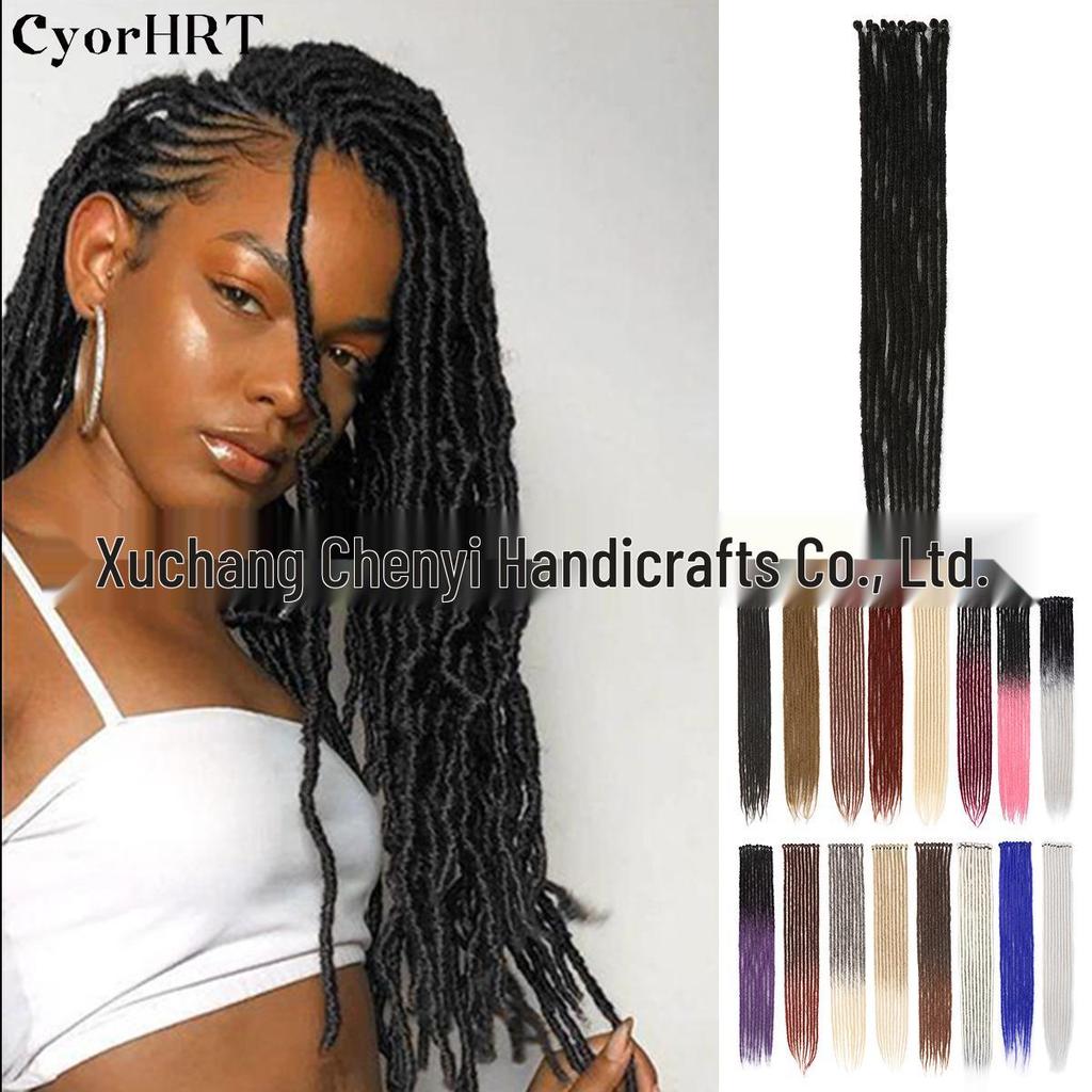 24" Multicolor Gradient Reggae Dreadlock Wig for Women