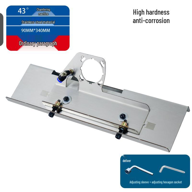 Compact Dust-Free Angle Grinder & Chamfering Tool for Tile and Rock Slabs