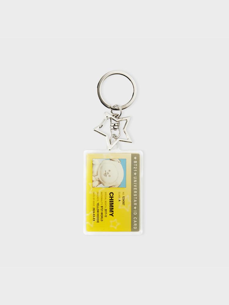 Line Friends BT21 CHIMMY Silver Edition ID Card Acrylic Keyring