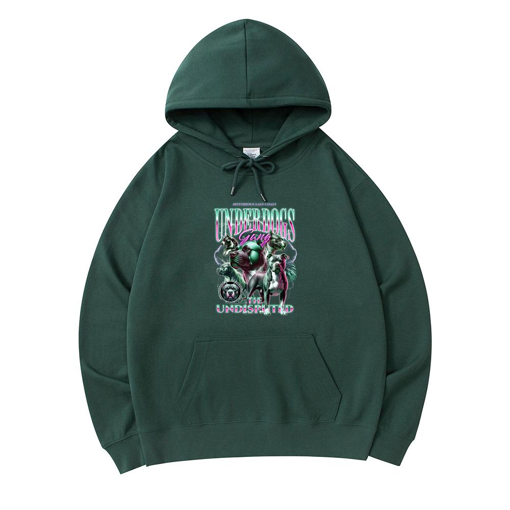 

300 GSM Men s Cotton Hoodies Underdogs Gang Print Premium Cotton Sweatshirt XS армия зеленый