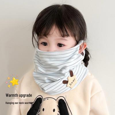 Scaldacollo da ragazza con orecchie: Sciarpa e Mascherina Antivento Autunno/Inverno per Bambini