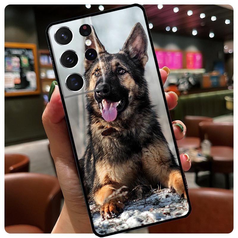 German Shepherd Dog Phone Case For Samsung Galaxy S25 Ultra S21 S22 S23 S24 Ultra S9 S10 Plus S24 S25 FE Cover