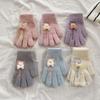 - Years old children's gloves autumn and winter warm love lollipop finger gloves girls fleece thicker