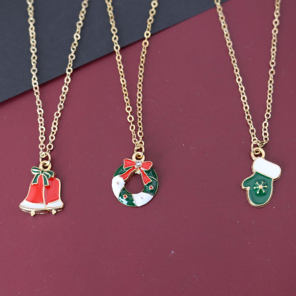Christmas Tree Elk Enamel Drip Ornaments: DIY Metal Necklace Pendants