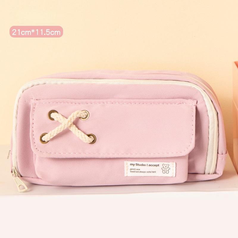 3 Layers Pencil Case Large Capacity Pen Bag Kawai Simple Style Pencil Pouch School Office Stationery Organizer Supplies