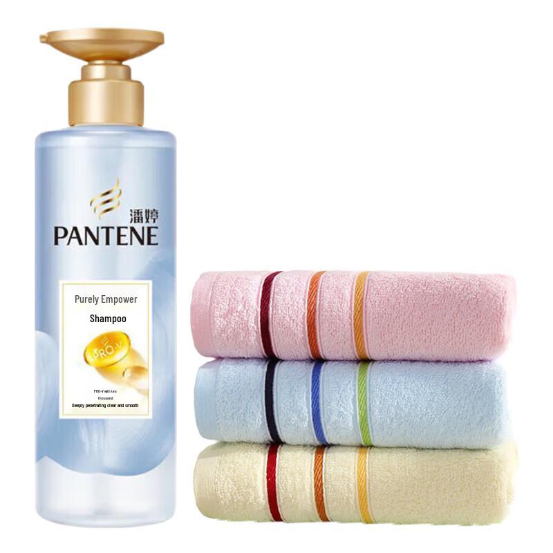 Pantene Refreshing Shampoo 530g with Jellyat Cotton Towel Bundle