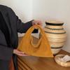Bolsa de Mão Triangular Persalize Estilosa Nova Bolsa Transversal de Camurça Fosca Bolsa Tote Leve Retrô Bolsa Versátil Casual de Cor Sólida