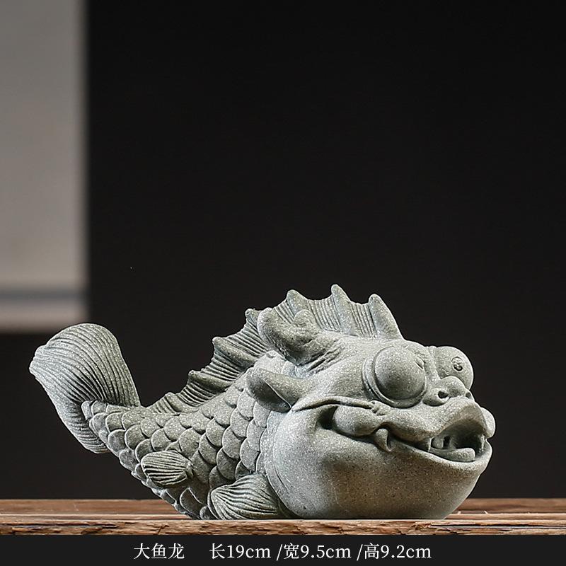 Creative Fish Dragon Animal Tea Pet Tea Play Decoration Fish Tank Landscaping Office Desktop Decoration Housewarming Gift