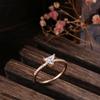 Kinel Triangle Natural Zircon Rings for Women Romantic Rose Gold Jewelry Gift