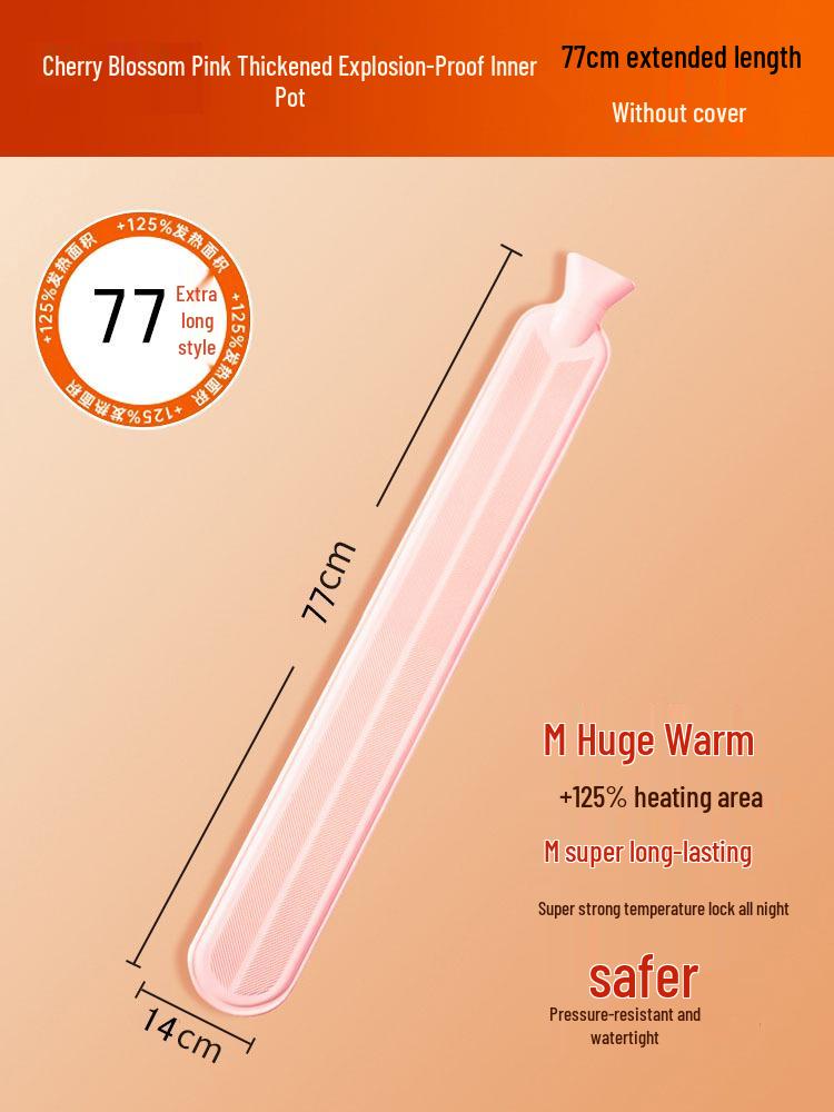 Extra dlouhá nevýbušná láhev na horkou vodu na nohy, břicho a krk - Zimní ohřívač rukou