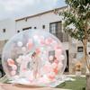 Tenda Gonfiabile a Bolla Cupola Trasparente a 360° Glamping con Soffiatore Silenzioso Gonfiaggio Rapido Certificato CE Magazzino UE per Matrimonio Festa Campeggio