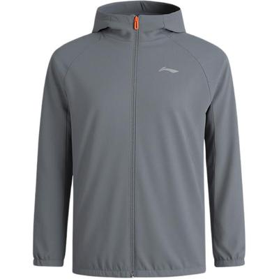 Solid Color Zip-Up Hooded Versatile Sports Jacket Men Jackets AFDVK37-1