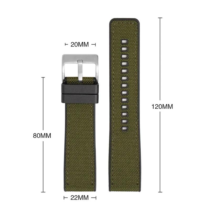 20mm 22mm 24mm Canvas Silicone Strap for Seiko Diving Waterproof Rubber Nylon Quick Release Watch Band for Swatch X Blancpain