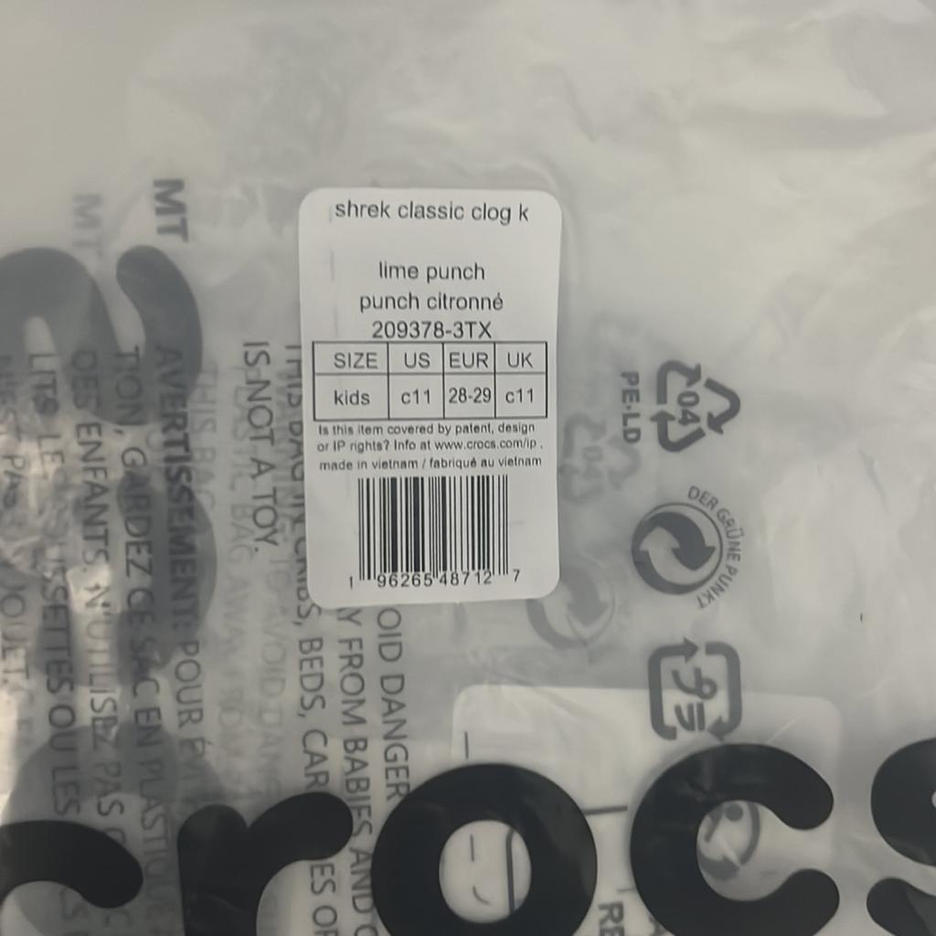 DreamWorks X Crocs Classic Clog Kids Shrek Kids Sneakers Green Lime-Punch 209378-3TX