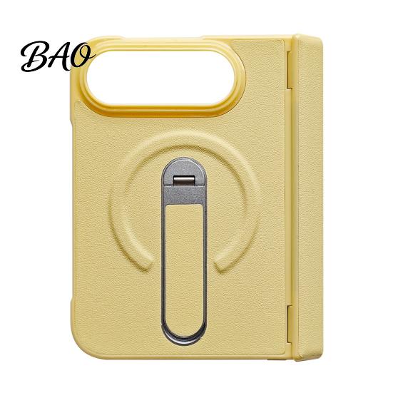 Folding Phone Case with Screen Protector Faux Leather for iPhoneDuo, Protective Cover Hinge Protection, Scratch Resistant Shell Magnetic Built-in And