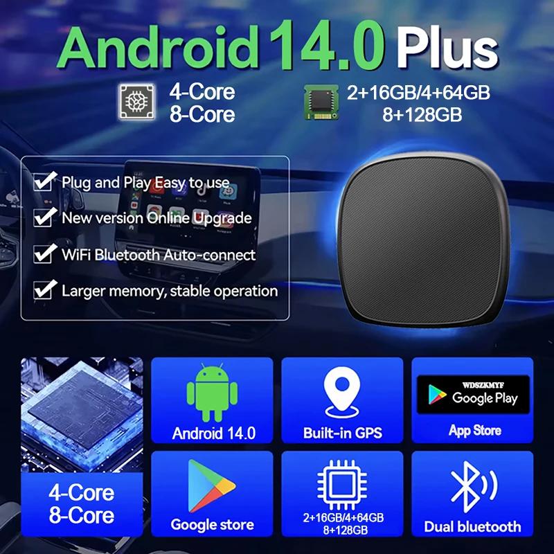 2025 Android 14 Carplay AI Box Kabelloses Carplay Android Auto Unterstützung 4/8-Kern Auto-Intelligenzsysteme Für YouTube Netflix