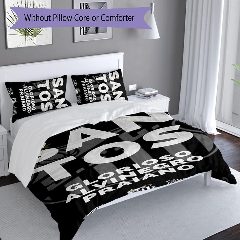 3pcs Santos SFC Logo Pattern Bedding Set Duvet Cover Set Includes Duvet Cover &pillowcases, Perfect All Season Bedroom Decoration & Gift