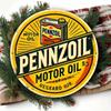 Retro Pennzoil Metallwandkunstschild Vintage Garagendekor Poster