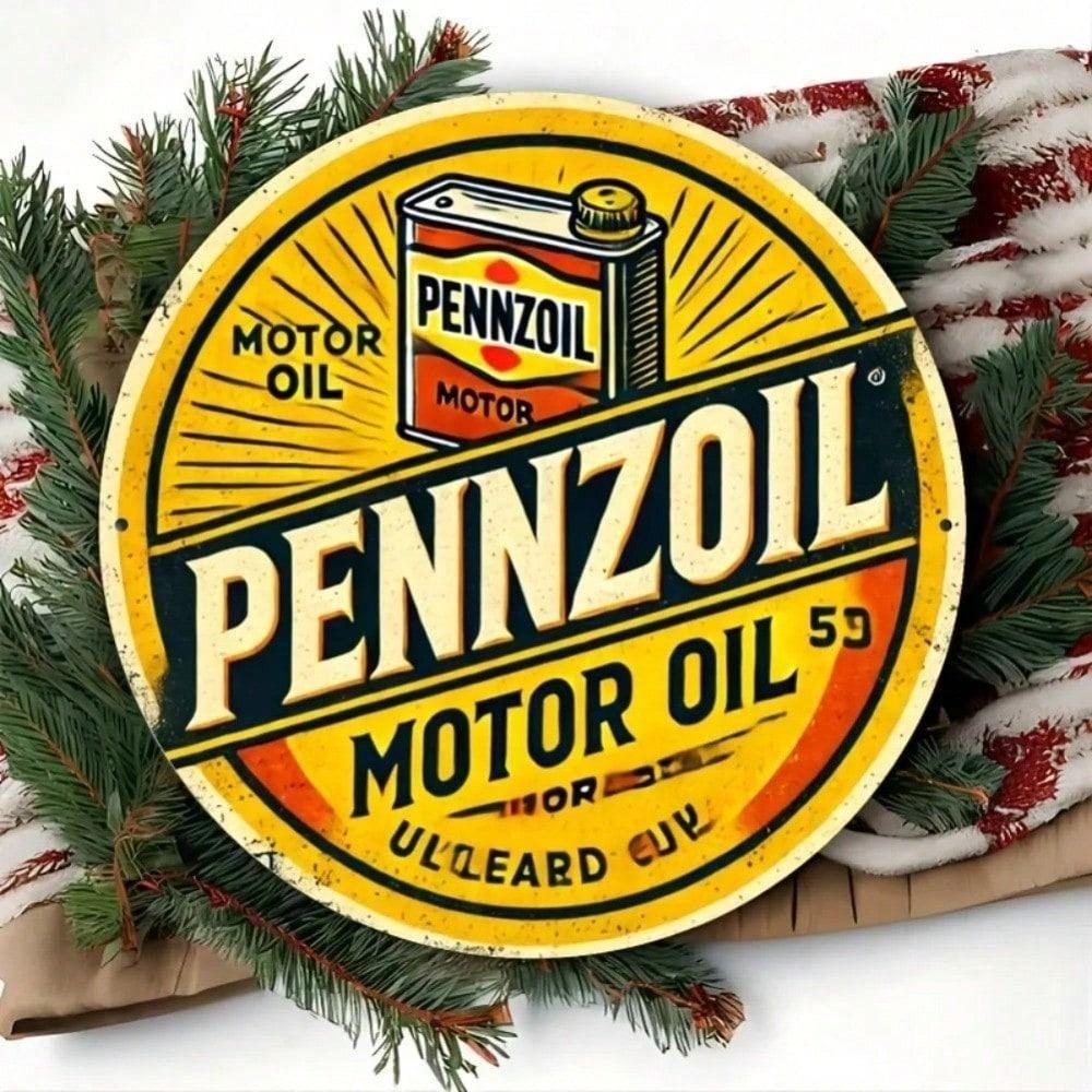 Retro Pennzoil Metallwandkunstschild Vintage Garagendekor Poster