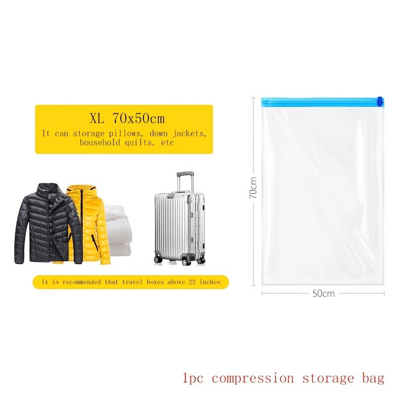 

Clothes Compression Storage Bags Hand Rolling Clothing Plastic Vacuum Packing Sacks Travel Luggage Suitcase Space Saver Bags