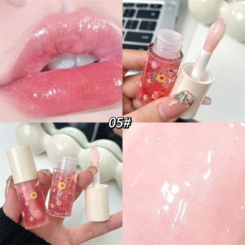 Flower Language Lip Gloss: Hydrating, Shimmering, Watery Glass Lip Jelly & Moisturizing Lip Balm
