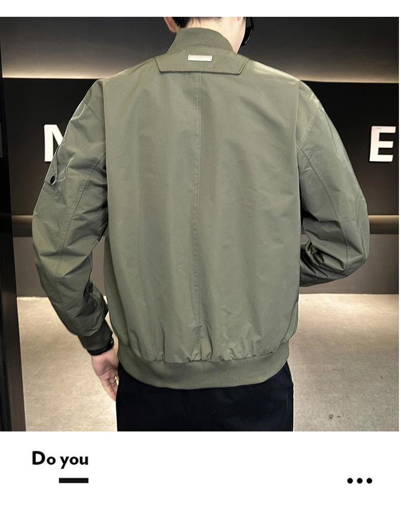 Stilvolle Bomberjacke für Herren: Frühling/Herbst 2025 - Trendig, High-End, Lässiger Baseball-Stil