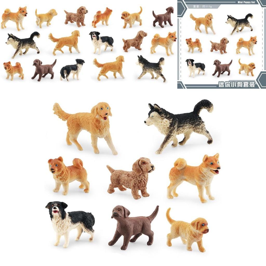 Entzückendes Miniatur-Hundemodell Realistisches PVC Husky Golden Retriever Shiba Inu Ausstellungsfigur