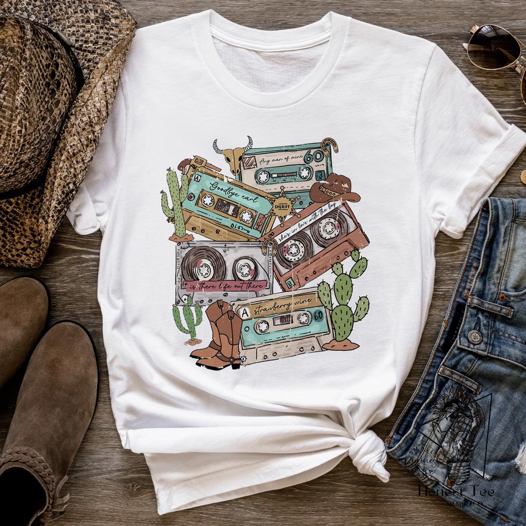 Harajuku Funny 90s Style Fashion T-shirt Casual Women's Nashville Shirt Pattern T-shirt Clothing Summer Short Sleeve Women's T-s