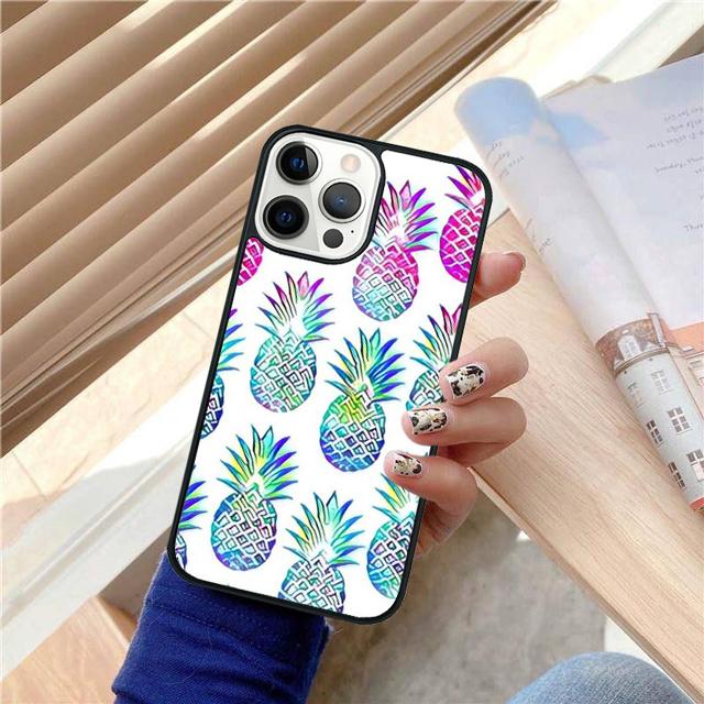 Kawaii Pineapple Art Coque Shell For iPhone 17 Air 15 16 14 13 12 Pro Max 11 Pro Max Plus Phone Case Cover