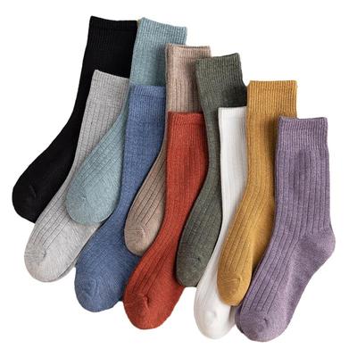 Damen-Kniestrümpfe für Herbst und Winter, Lange Wadenstrümpfe für Frühling und Herbst, Retro Unifarbene Lange Strümpfe, Trendig