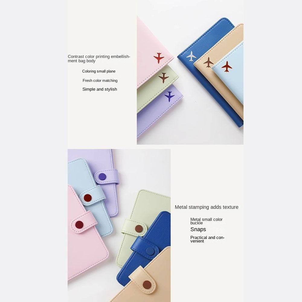 Wallet Passport Storage Bag Solid Color Passport Holder  Travel Accessories