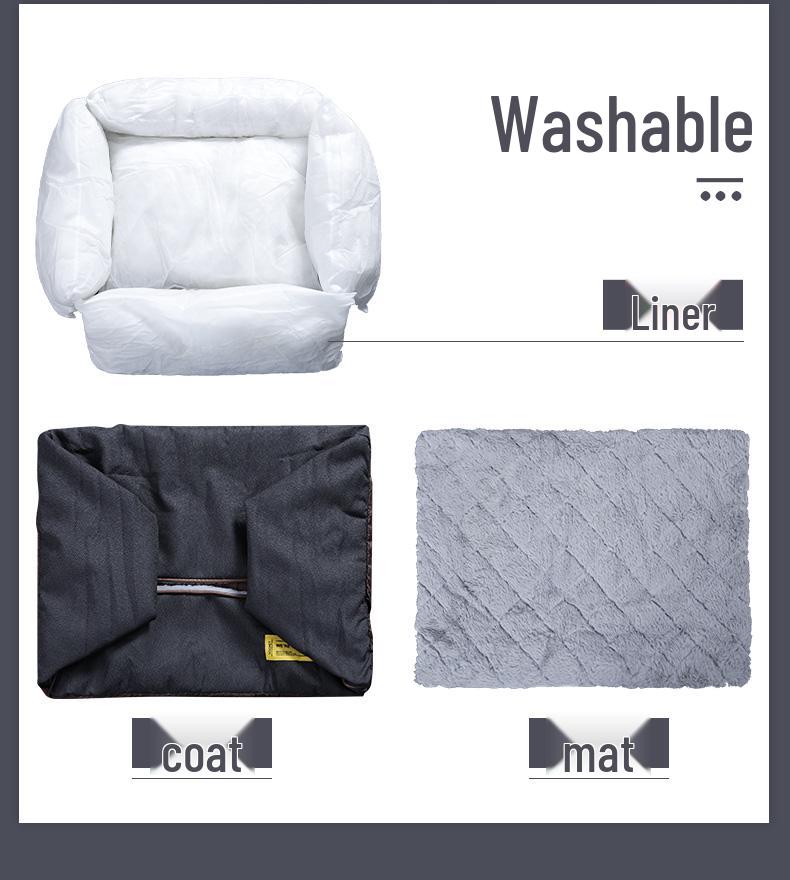 Winter Warm Corgi Dog Bed: Removable & Washable Pet Sofa for Small/Medium Dogs