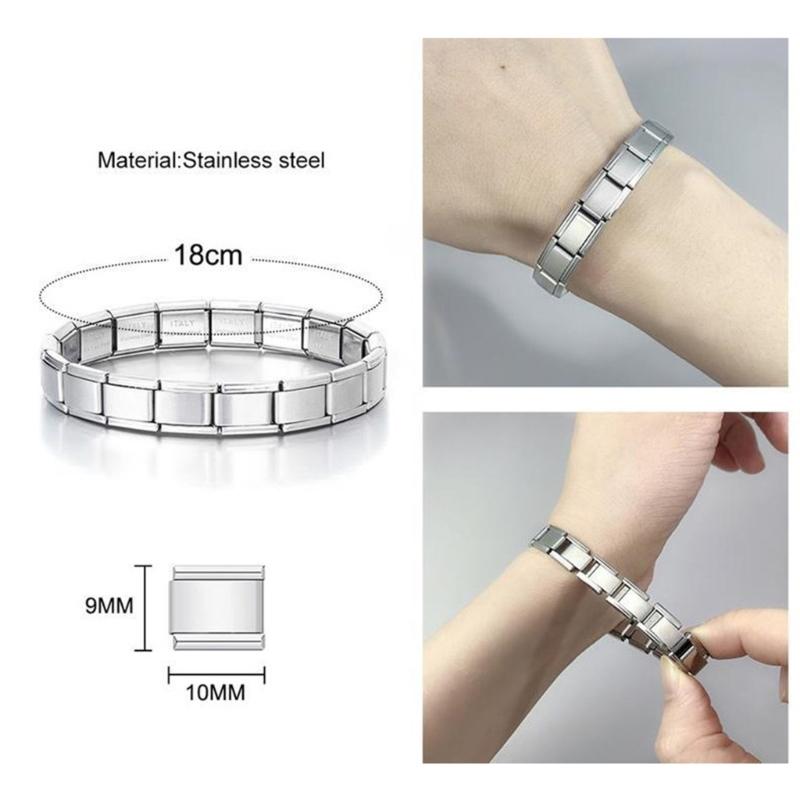 Fashion Flower Charm Italian Links Fit for 9mm Bracelet Stainless Steel Jewelry Making DIY Handmade Women Jewelry Gift