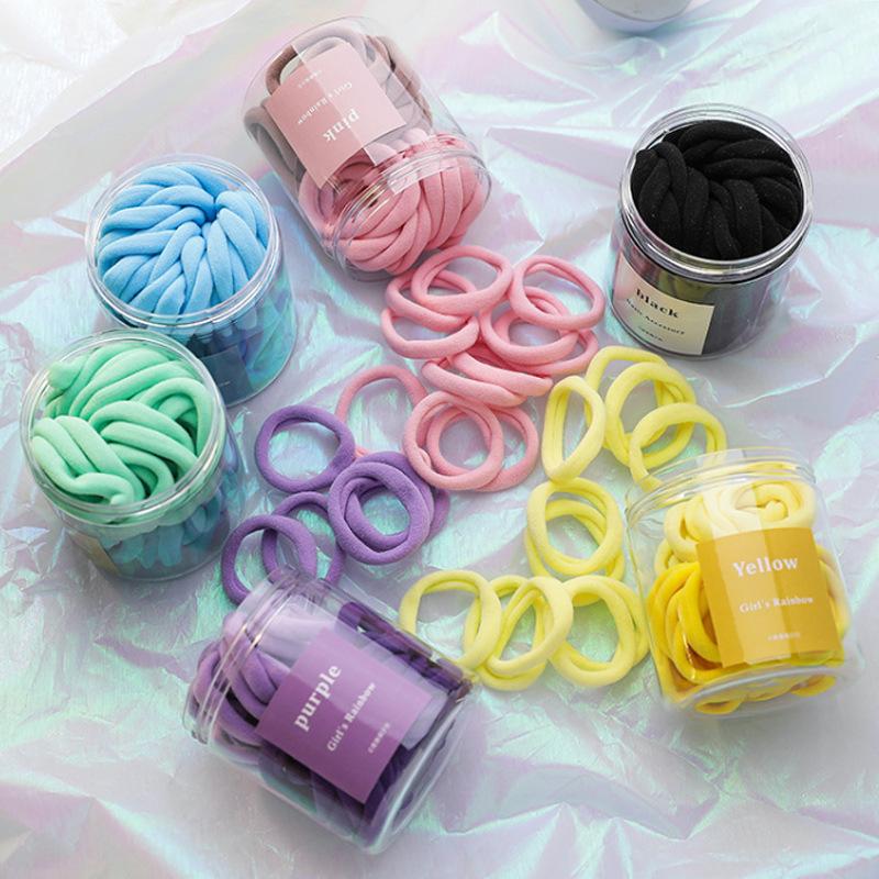 Color Disposable Rubber Band Children Do Not Hurt Hair Headband Girls Baby Tie Small Tweet Rubber Band High Elastic Hair Accessories