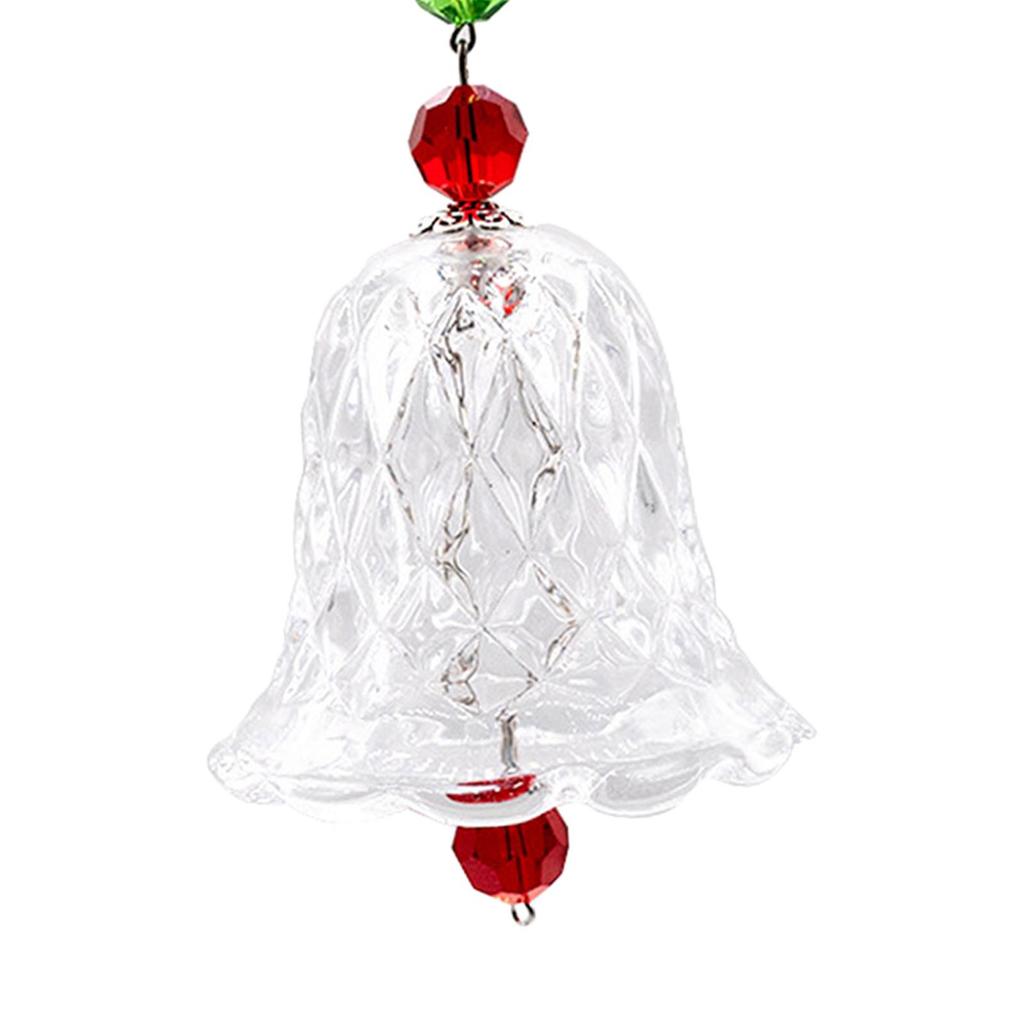 Christmas Tree Decoration Glass Bell Ornament Aesthetic, Wind Chimes Glass Pendant for Bedroom Ladies Party Porch