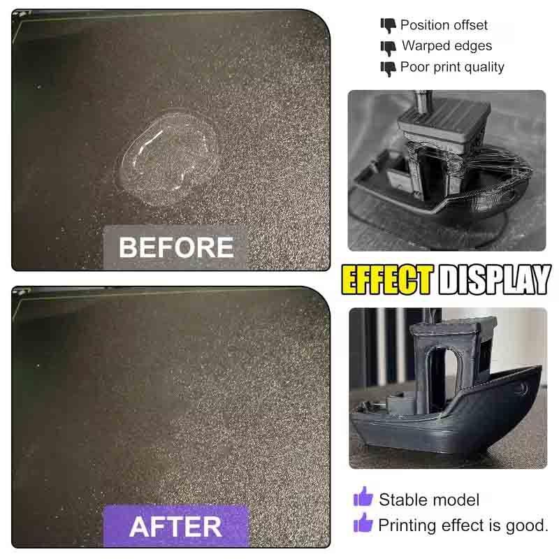 100/200ml Strong 3D Printer Adhesive Spray Suitable for PLA, ABS, PETG, TPU Filaments - Reduces Warping, Enhances Bed Adhesion