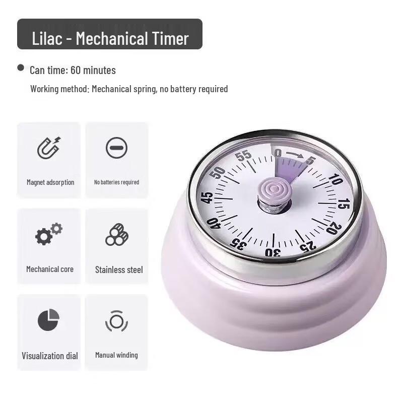 Fumede Visual Magnetic Mechanical Kitchen Timer