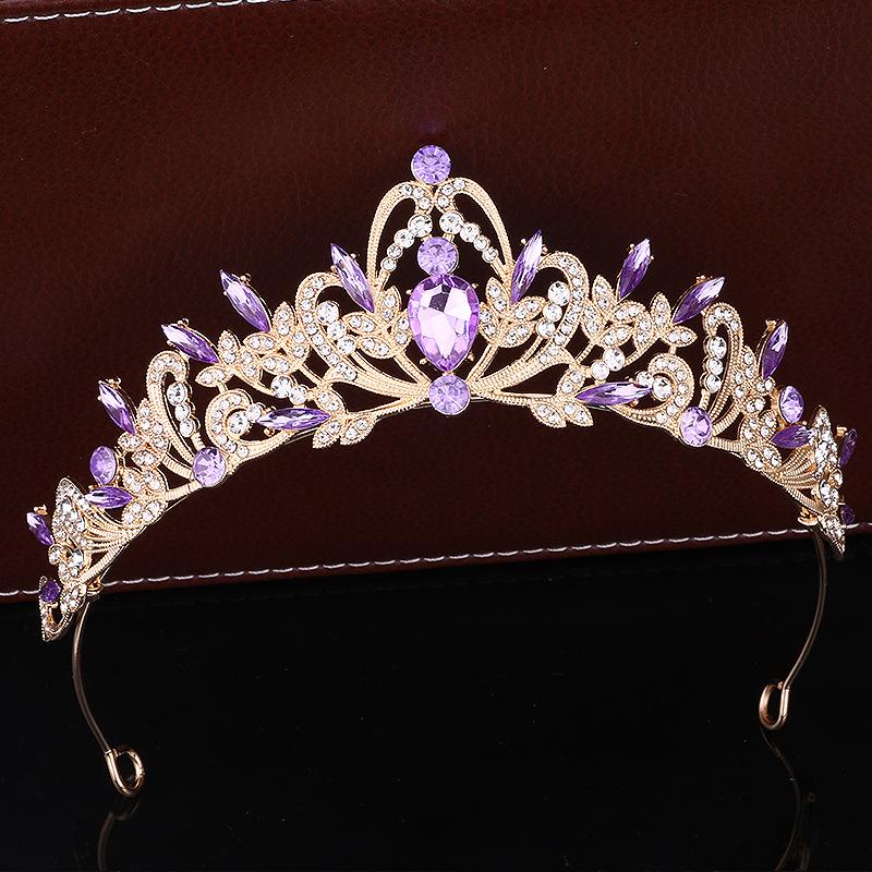 Bridal Diamond Crown Wedding Photography Matching Tiara Hair Accessories Princess Crown Girls Hairband Birthday Accessories